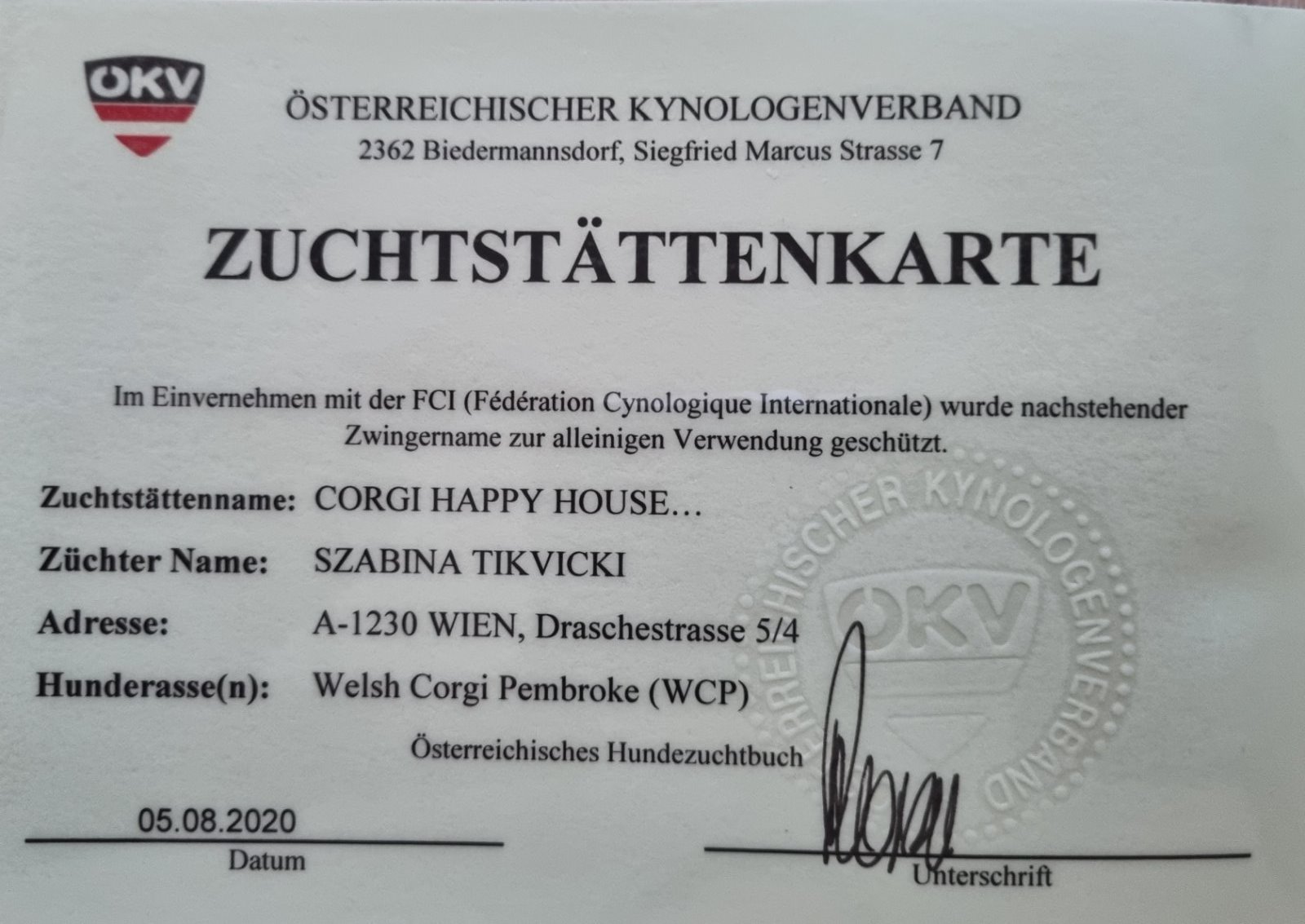 Certificate